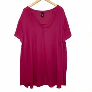 Torrid plum short sleeve flowy top